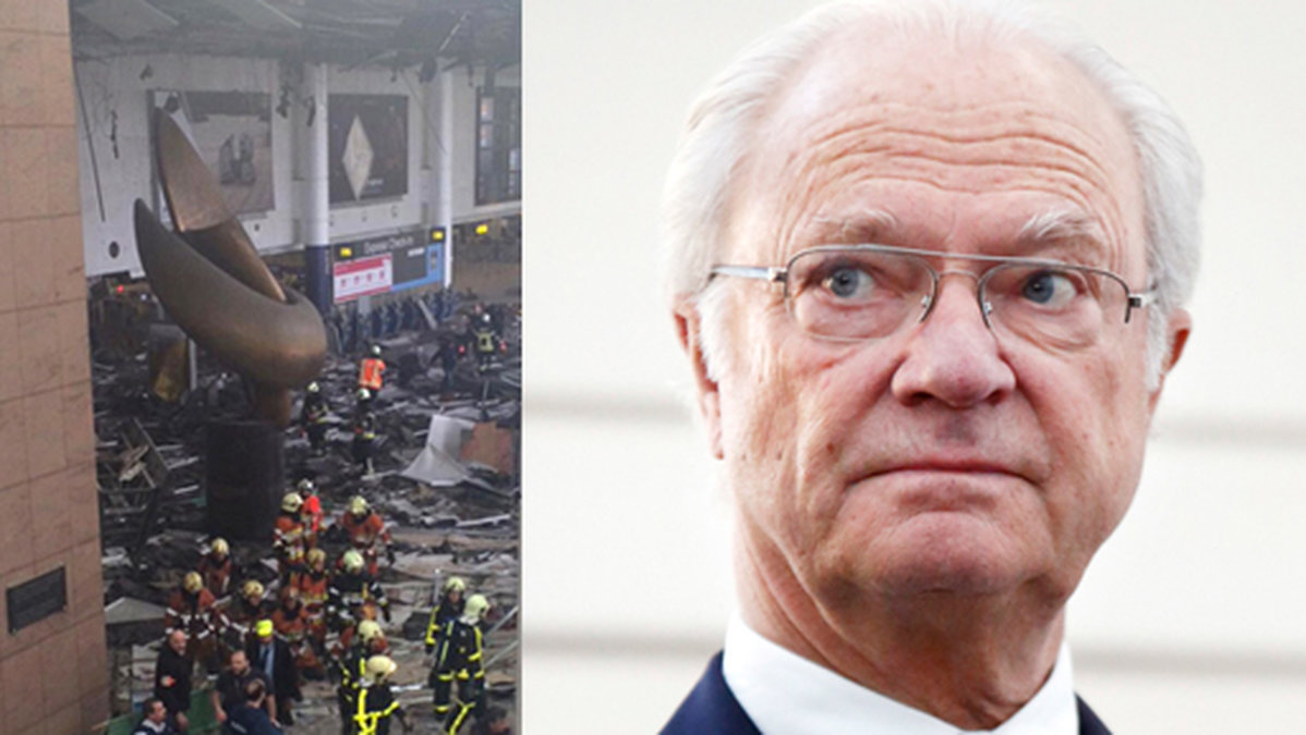Kung Carl XVI Gustaf uttalar sig nu om terrordådet i Bryssel. 