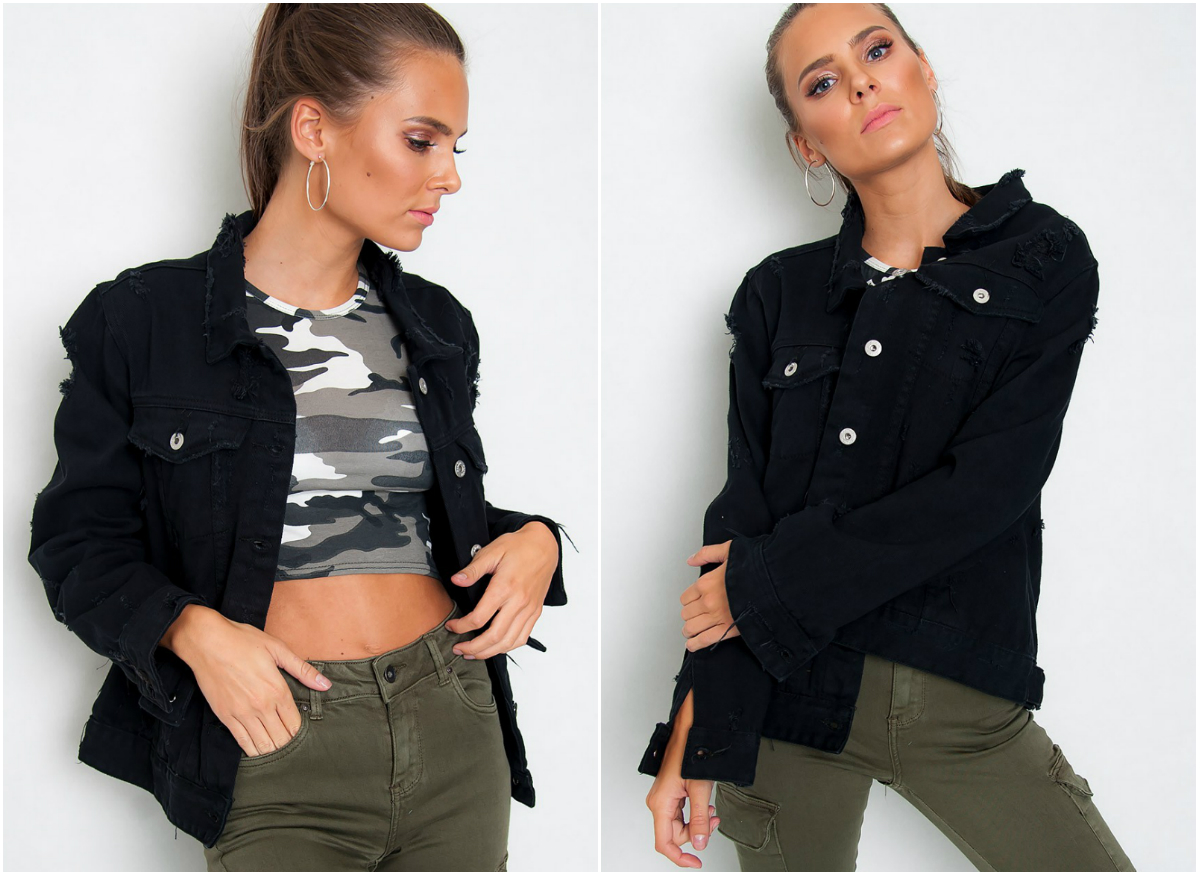 Svart jeansjacka Svart jeansjacka