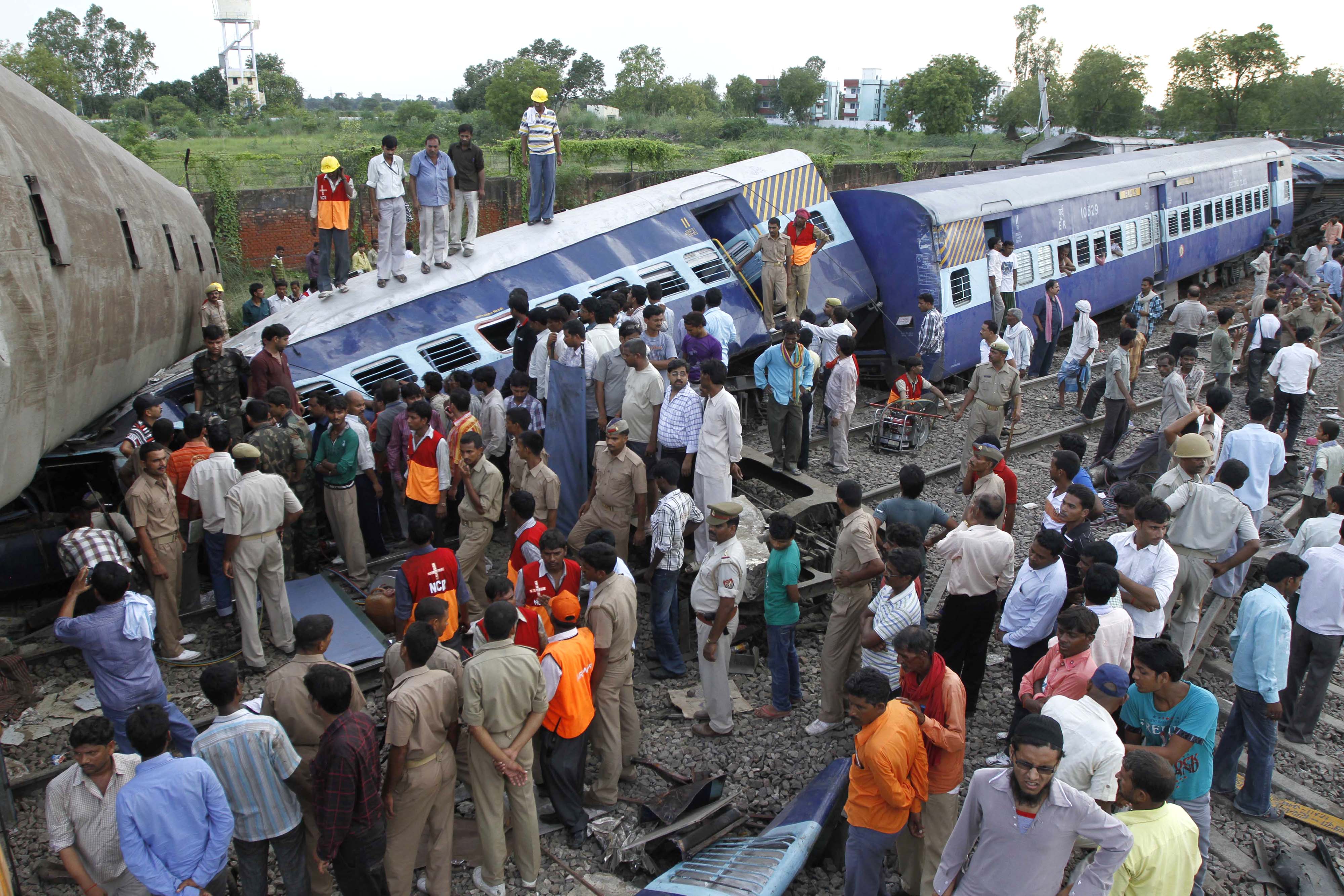 Olyckor i tågtrafiken är vanliga i Indien.