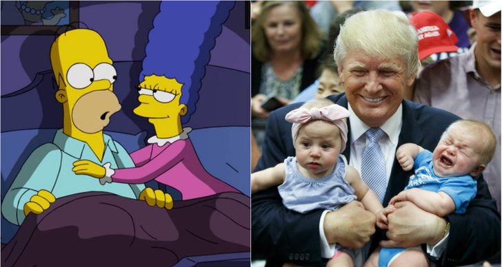 The Simpsons, Donald Trump, Hillary Clinton, USA, Bill Clinton, Vita huset