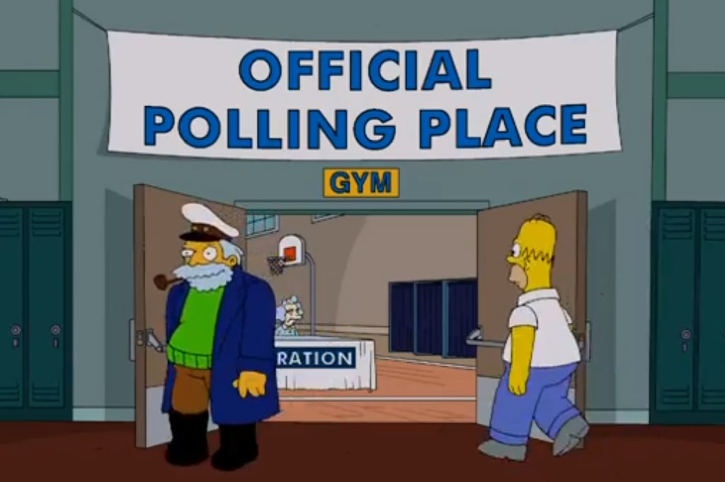 Homer drar sitt strå till demokratistacken.