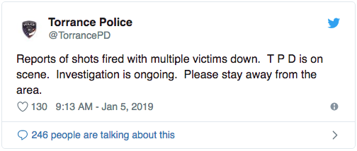Twitter-inlägg från polis Twitter-inlägg från polis