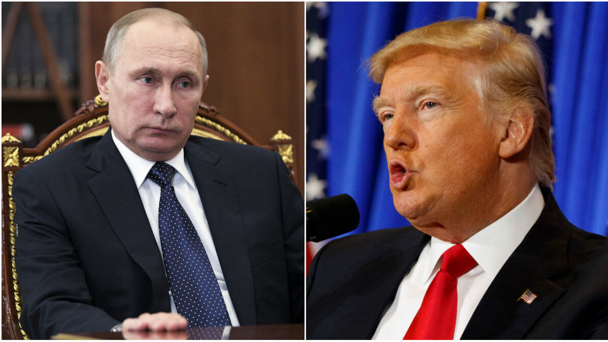 Vladimir Putin och Donald Trump.