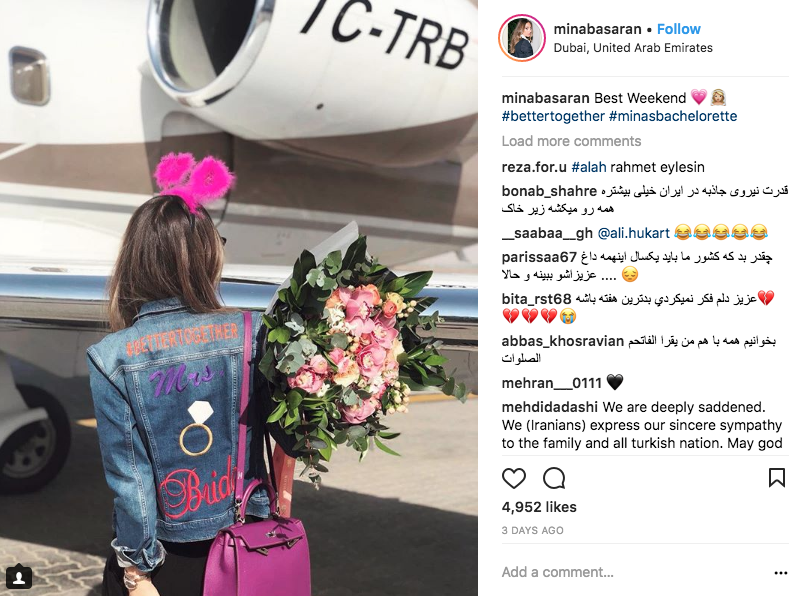 Mina Basarans sista instagraminlägg. Mina Basarans sista instagraminlägg.