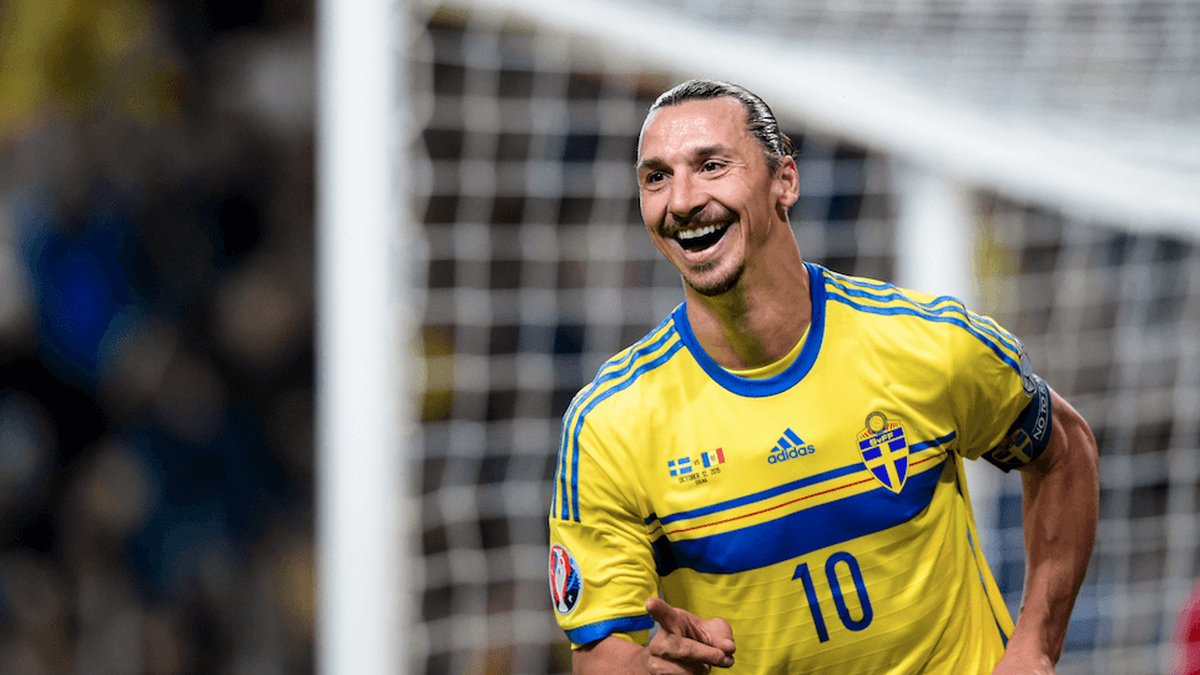 Zlatan öser in mål i landslaget. 