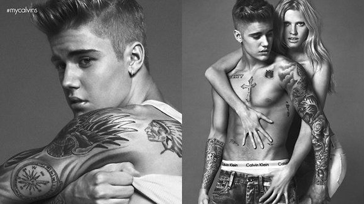 Justin Bieber för Calvin Klein.