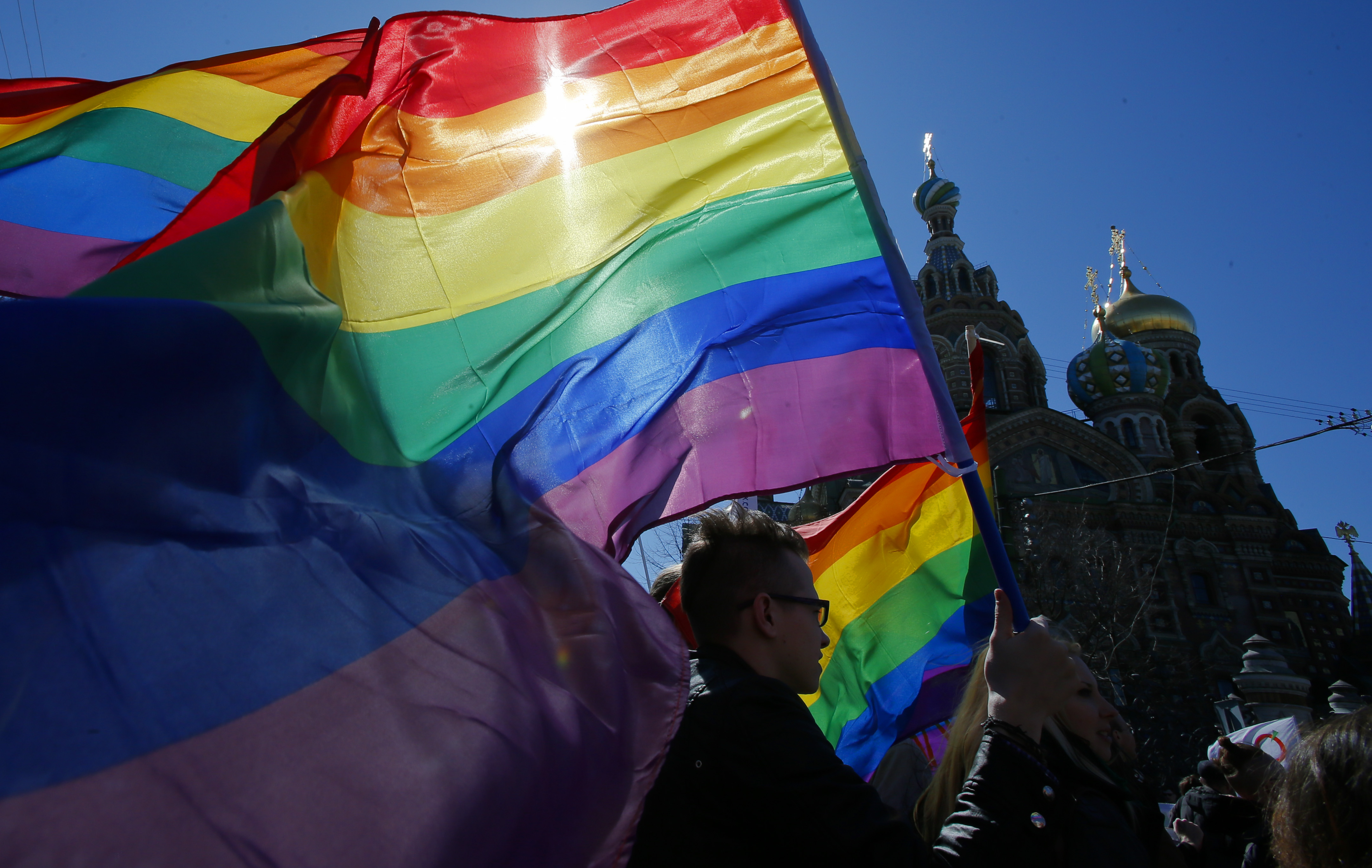 Det hela hände under en Prideparad i Vilnius.