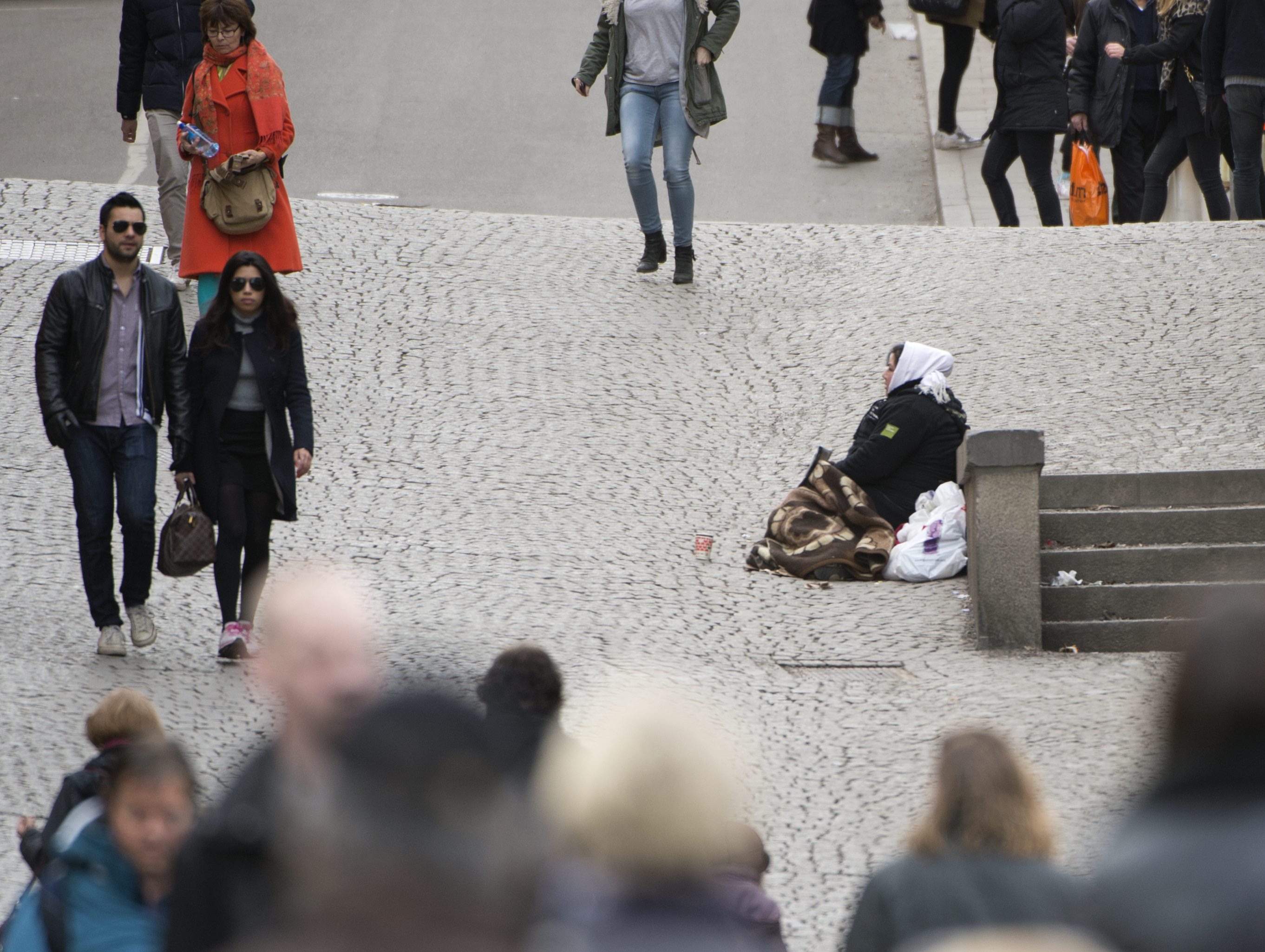 I Göteborg kan tiggare få betala för sina platser. Genrebild. 
