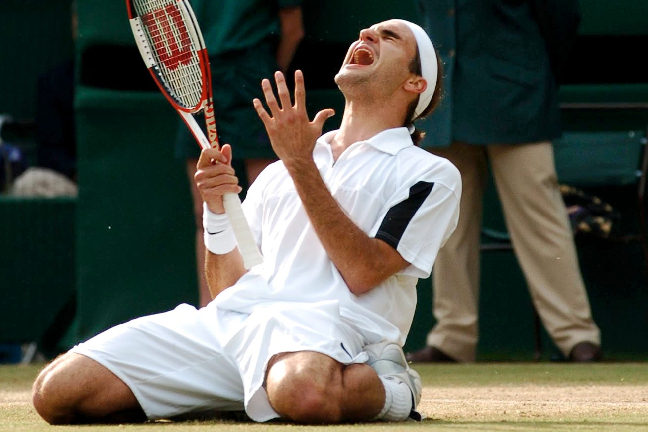 Segerjublet. Andra Wimbledon-titeln på andra året i följd bärgades.