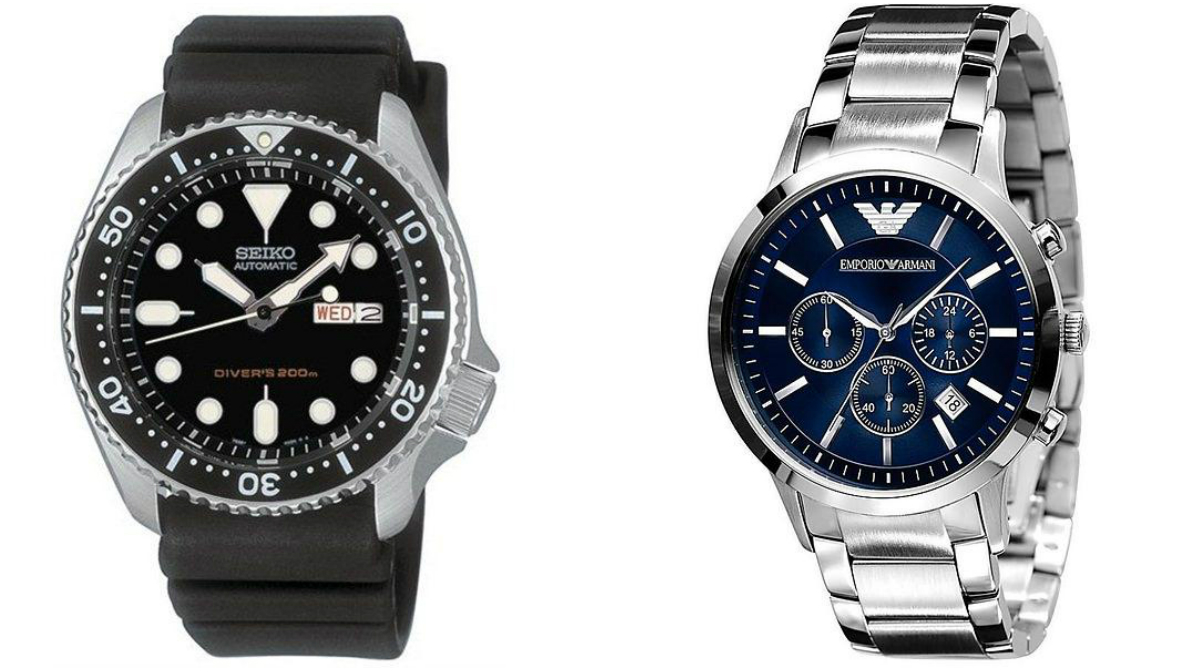 Klockor från Seiko och Emporio Armani Klockor från Seiko och Emporio Armani