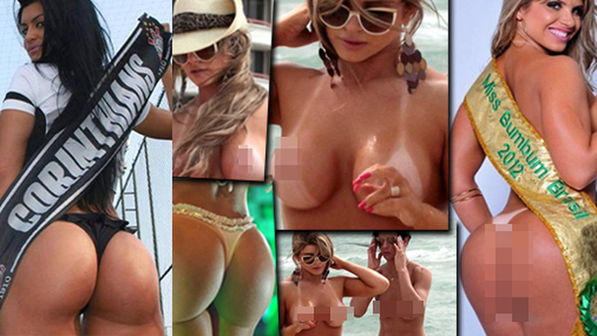 Carine och Camila har Brasiliens hetaste bakdelar. I veckan solade duon topless i Miami. OBS: Varning för ocensuerade bilder i bildspelet!