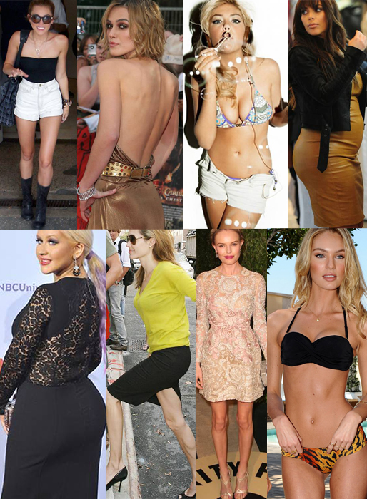 Miley Cyrus, Keira Knightley, Kate Upton, Kim Kardashian, Christina Aguilera, Angelina Jolie, Kate Bosworth och Candice Swanepoel har alla en sak gemensamt. De har alla kritiserats för sina kroppar.