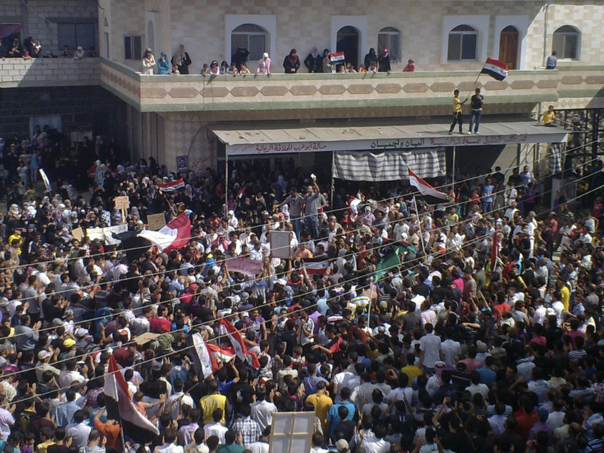 Demonstration, Soldat, Syrien, Bashar al-Assad, Brott och straff, Aktivister