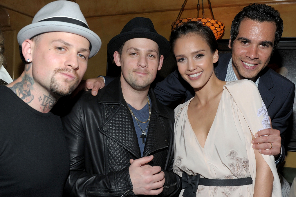 Good Charlotte with actress Jessica Alba Good Charlotte with actress Jessica Alba
