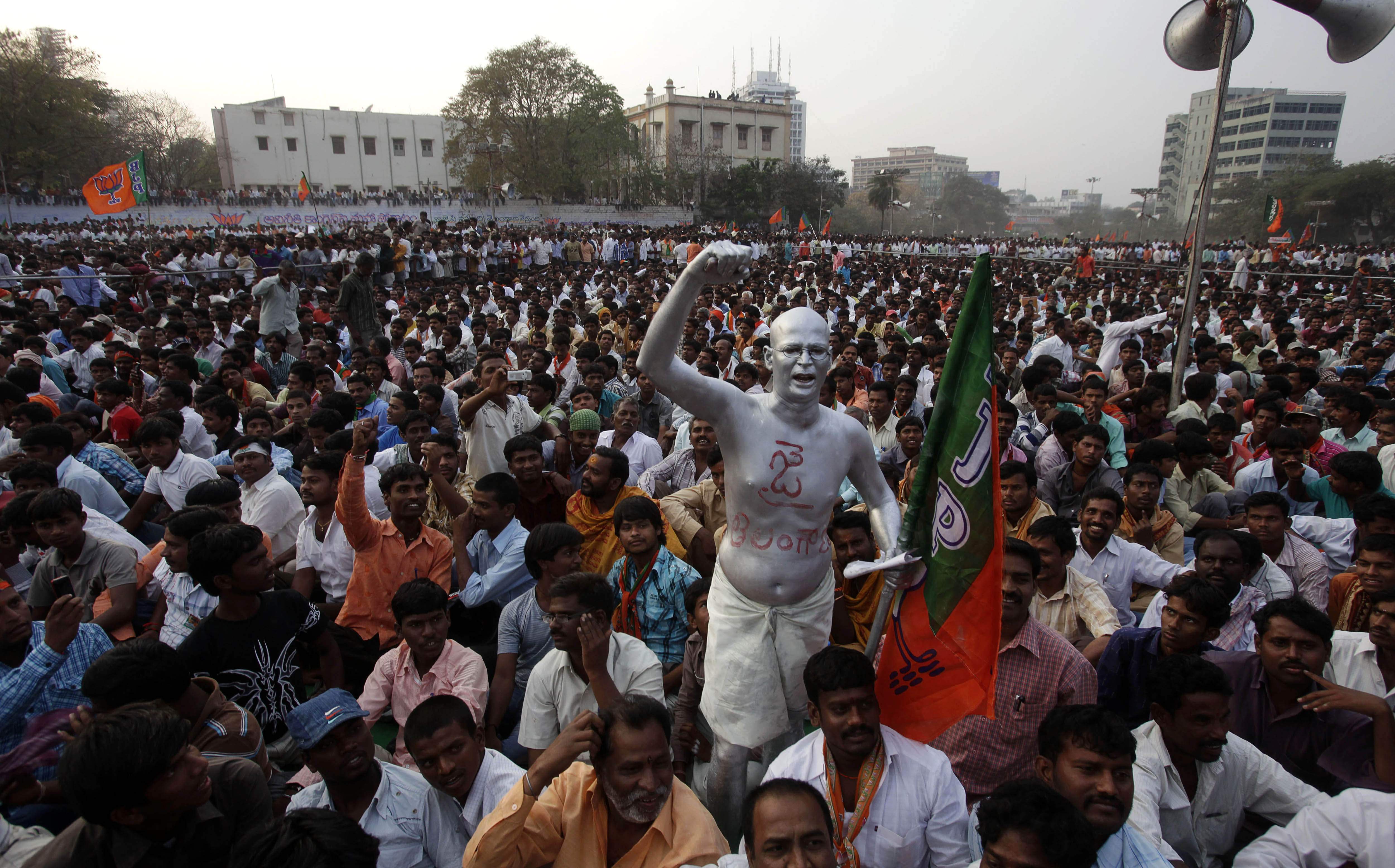 Demonstration, Indien, Uppror, Matpriser