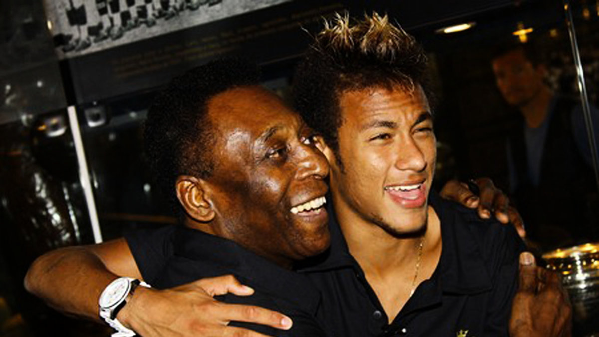 Pelé och Neymar träffades i Santos 2011. Arkivbild.