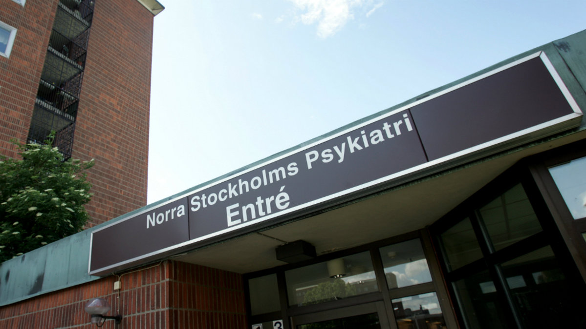 Entrén till Norra Stockholms psykiatri.