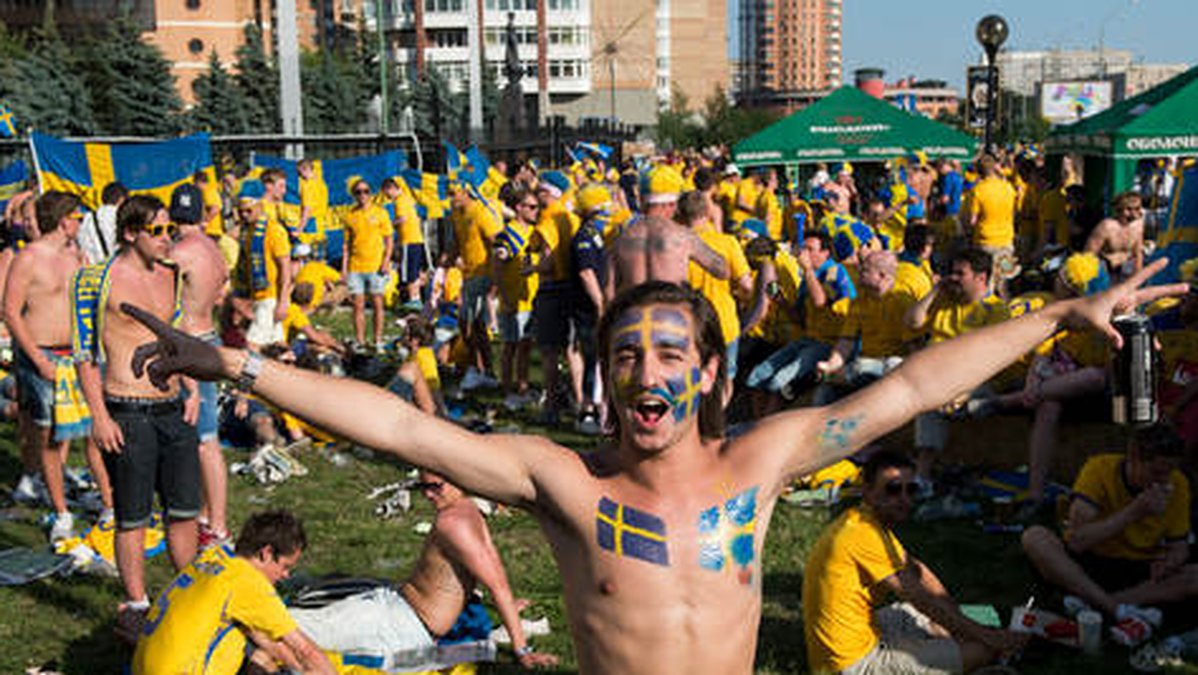 Svenska supportrar är taggade när de är ute på mästerskap. 