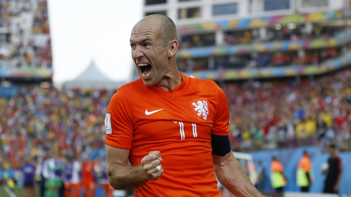1. Arjen Robben, Nederländerna. Vilket slutspel han, precis som Nederländerna, har gjort hittills. Det blir farligt varje gång han har bollen. I sin livs form, hur mycket är det värt i slutändan?