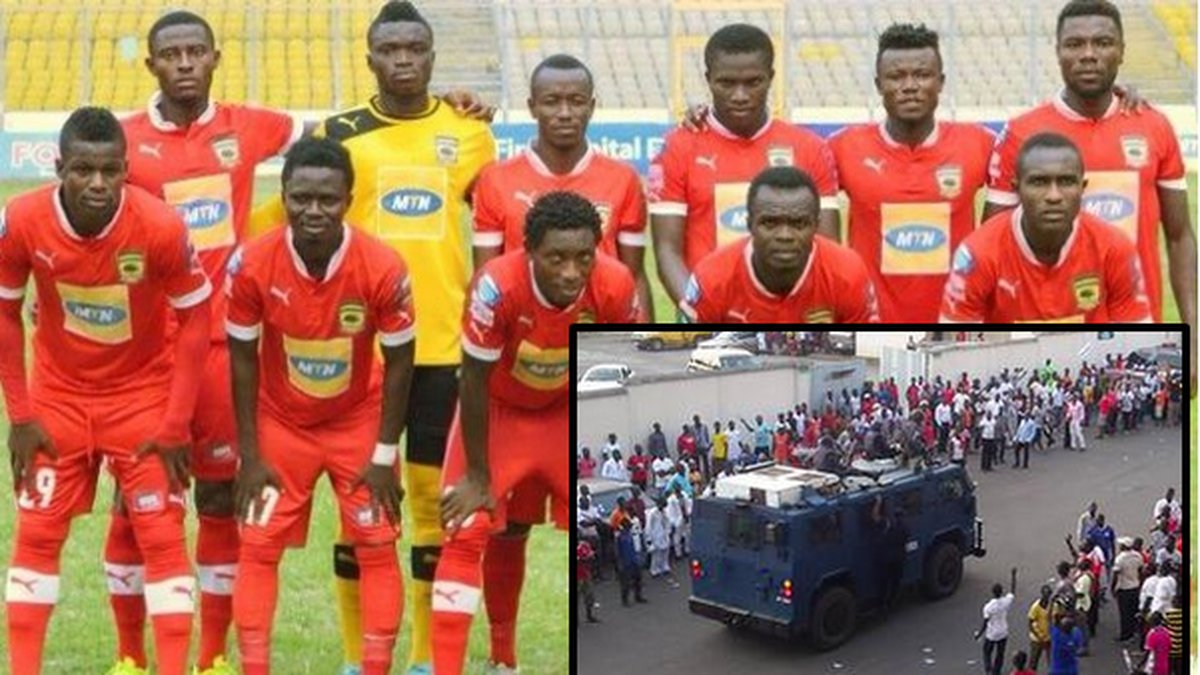 Asante Kotoko FC och deras pansarbil.
