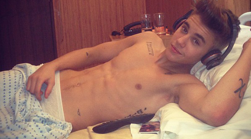 Justin Bieber, diva, sjukhus