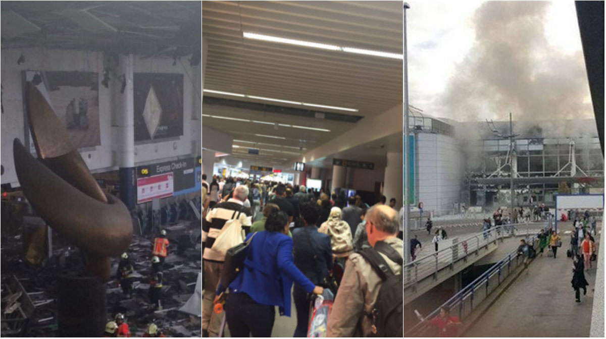 På tisdagsmorgonen uppges flera explosioner ha hörts i Bryssel.