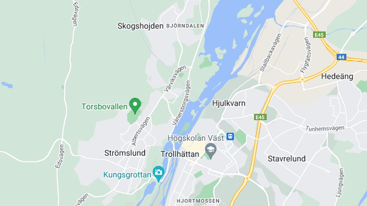 Google maps, Trollhättan