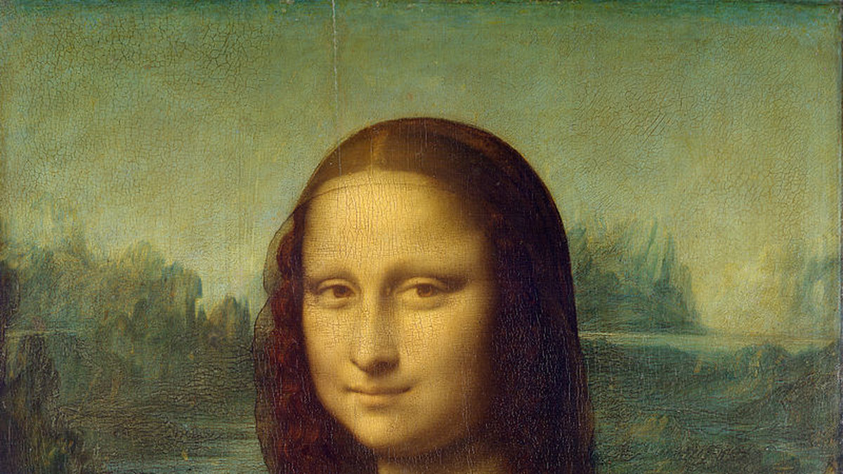 Kända tavlan av Mona Lisa.