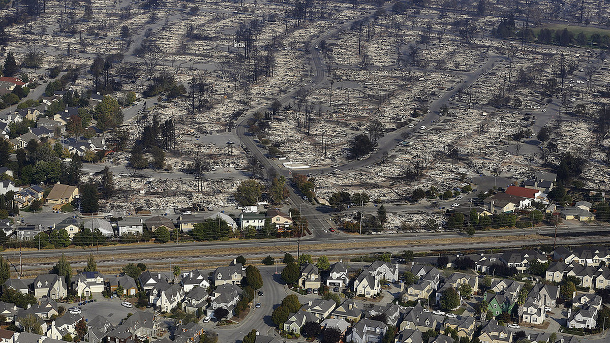 Santa Rosa är ett av områden som har blivit mest drabbade. 