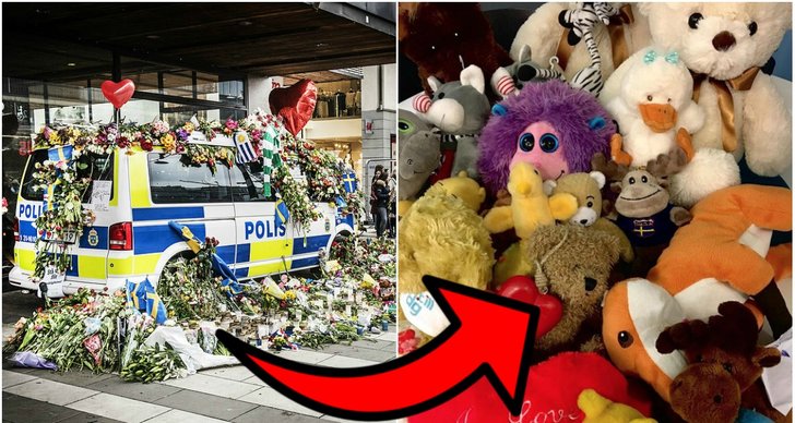 Terrorattentatet på Drottninggatan, nallar, Åhlens, Terrorattack, Gosedjur, Polisen