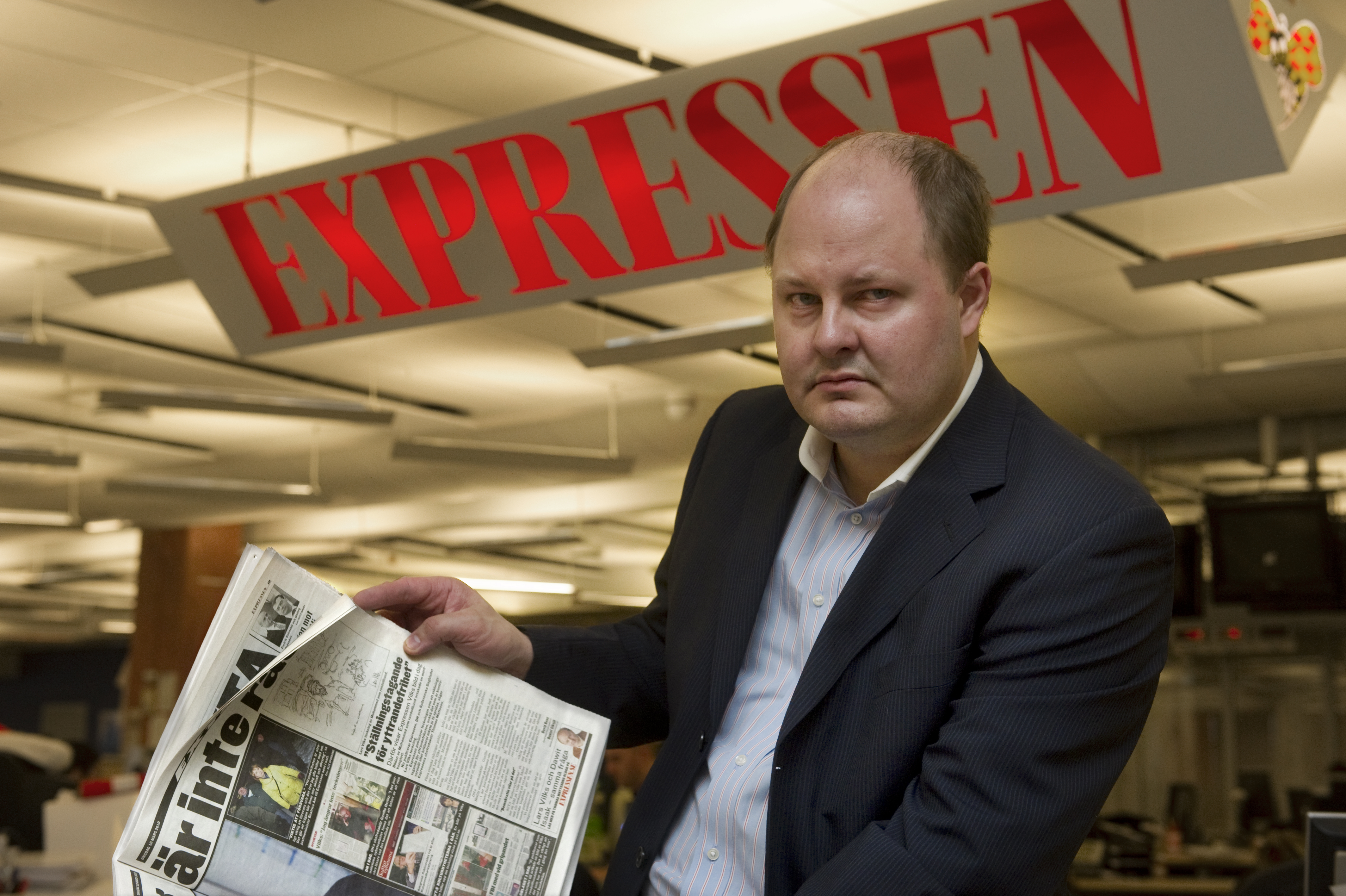 Expressens chefredaktör Thomas Mattsson menar att hans tidning utsatts för sverigedemokratisk propaganda.