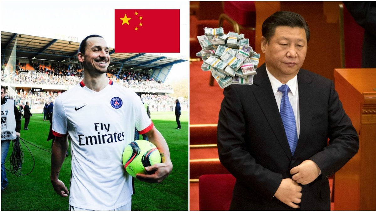Mycket mycket pengar till Zlatan vill Kinas president ge. 