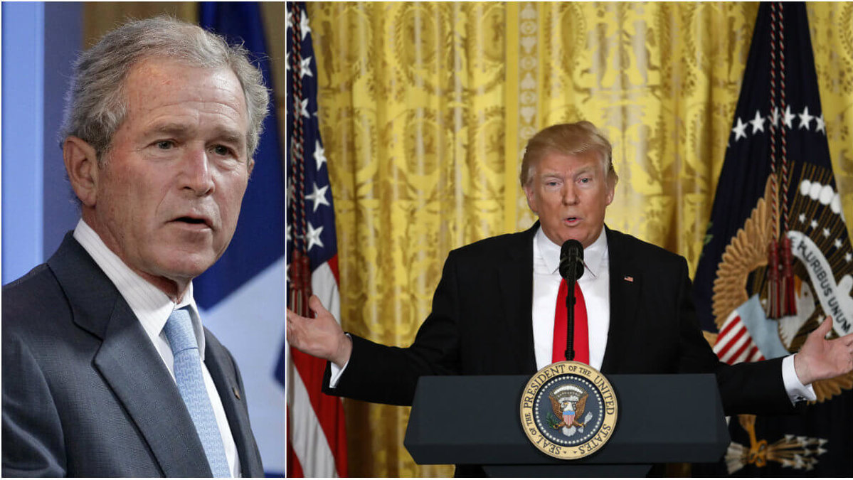 Den förre presidenten George W. Bush sågar Donald Trump.