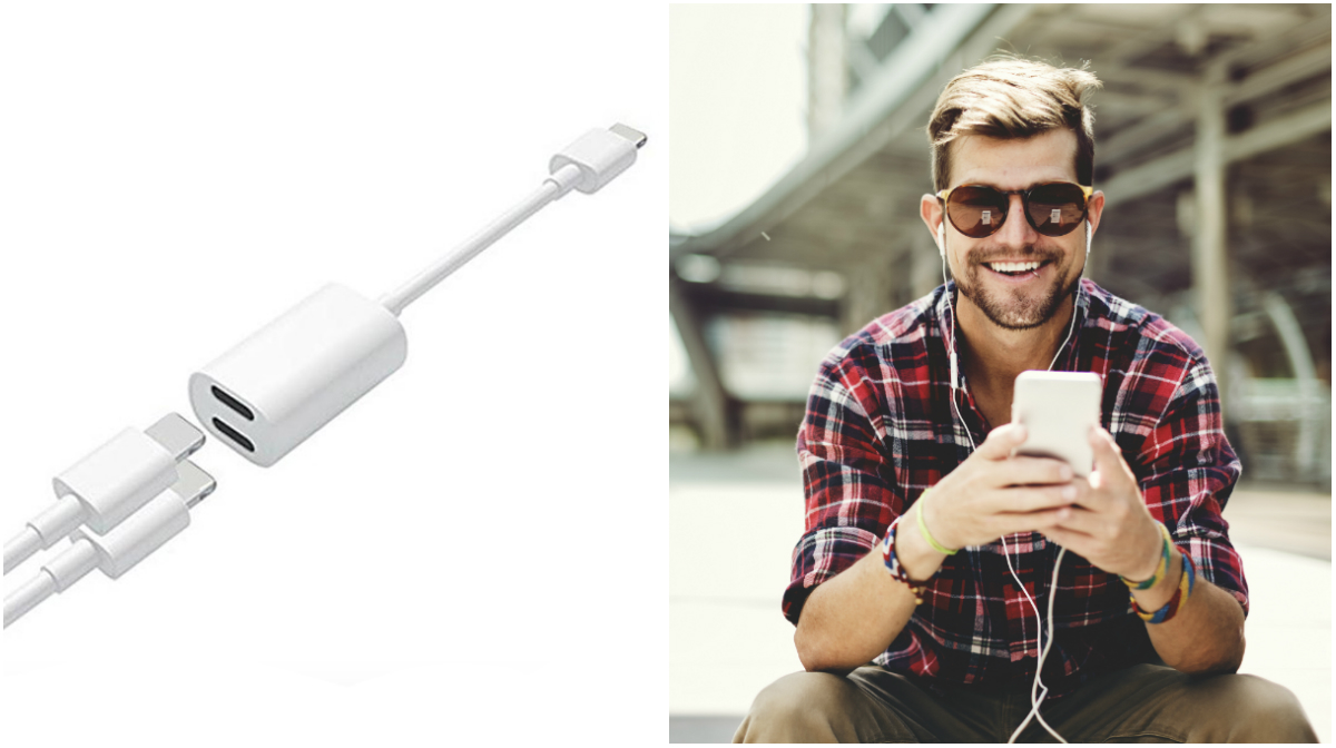 Adapter till iPhone för laddare och hörlurar Adapter till iPhone för laddare och hörlurar