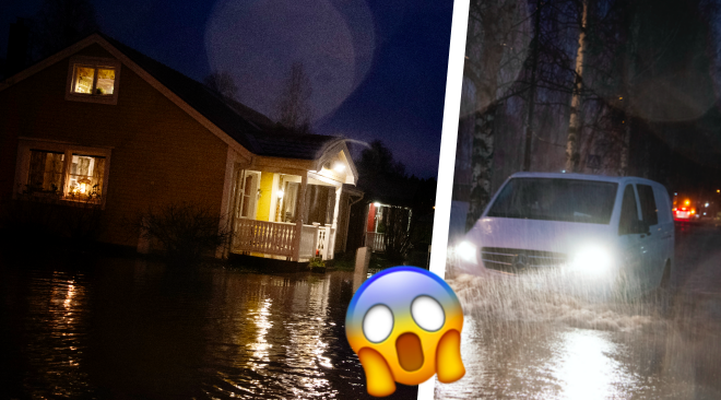 Umea, översvämning