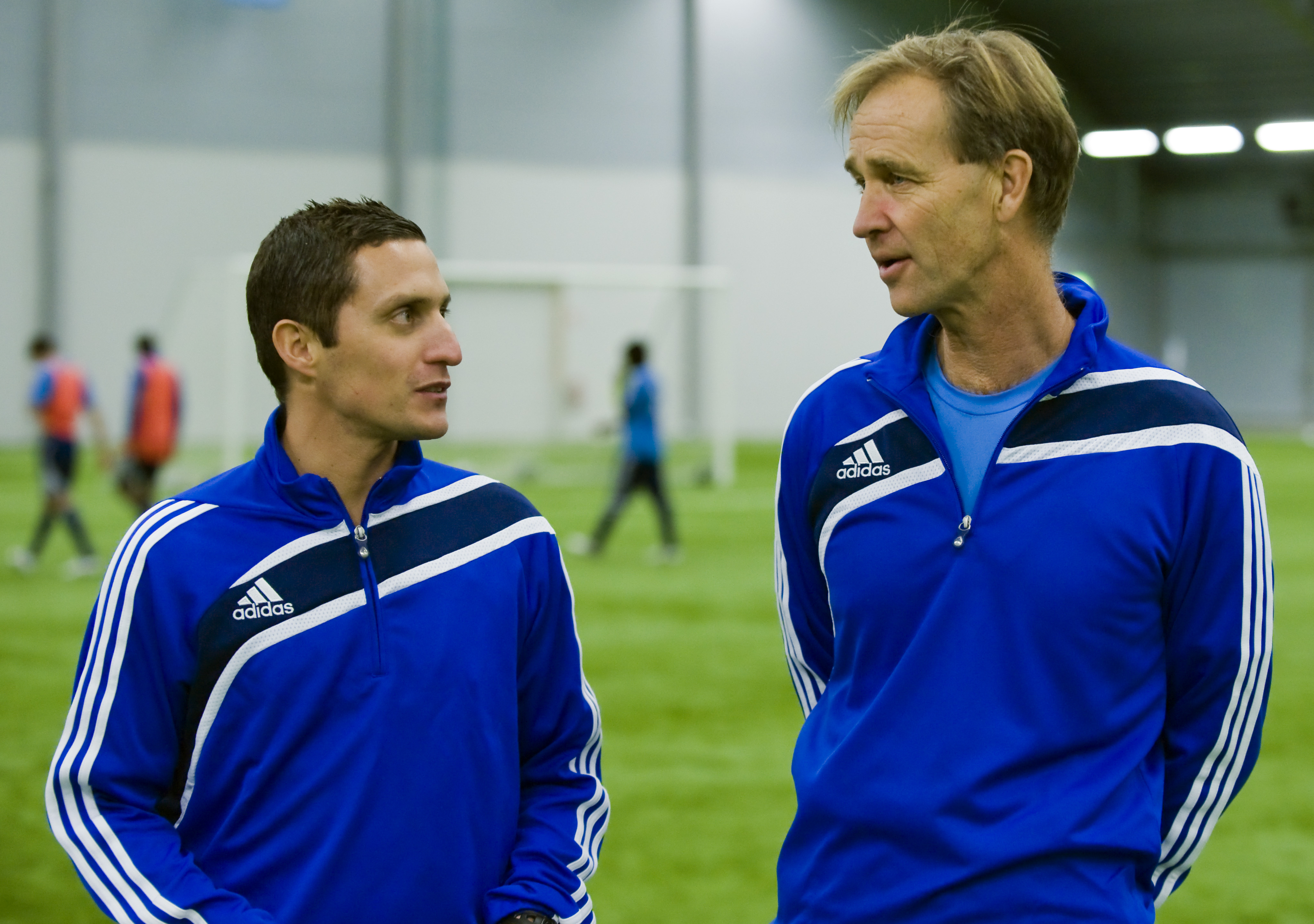 Djurgårdens nya tränare, Carlos Banda och Lennart Wass.