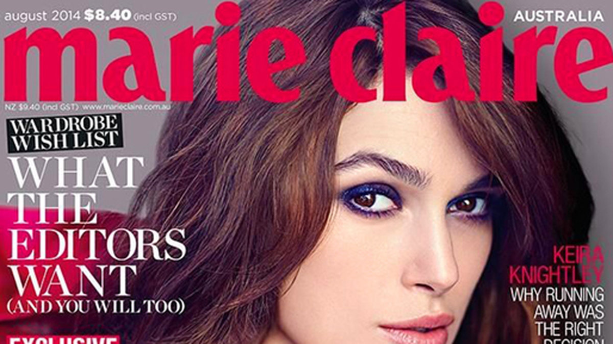 Keira Knightley på omslaget av Marie Claire. 