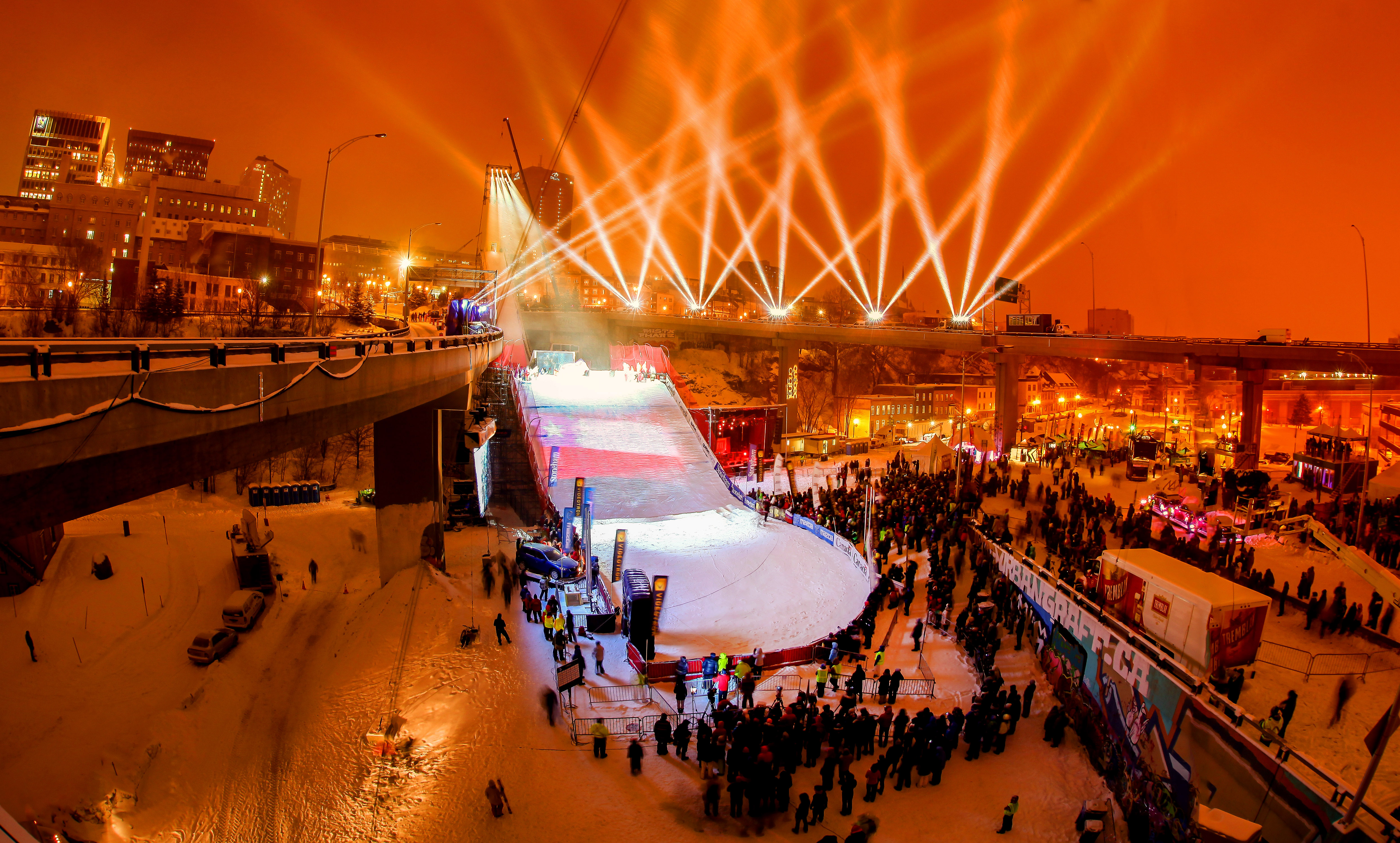 Här var Big Air-tävlingen i centrala Quebec. Här var Big Air-tävlingen i centrala Quebec.