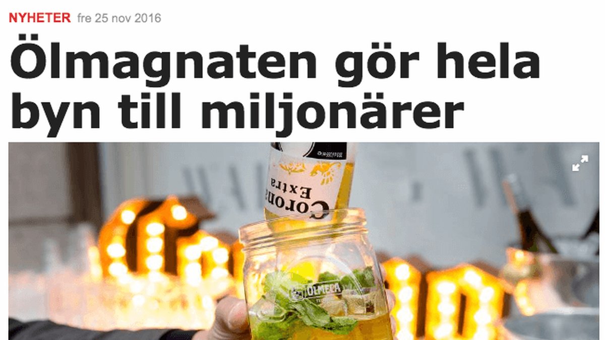 En rad utländska medier rapporterade om händelsen, och bland annat Aftonbladet hängde på.