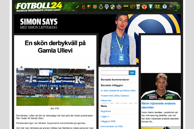 Nyheter24, Allsvenskan, Simon Leppämäki, Fotboll