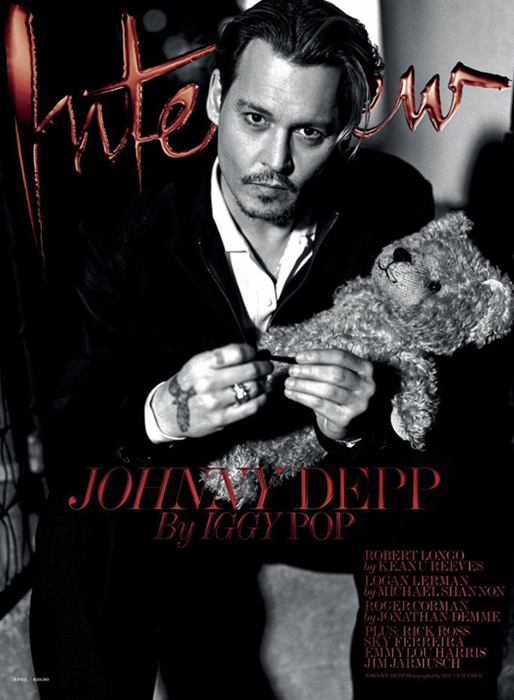 Johnny Depp på omslaget till Interview. Johnny Depp på omslaget till Interview.