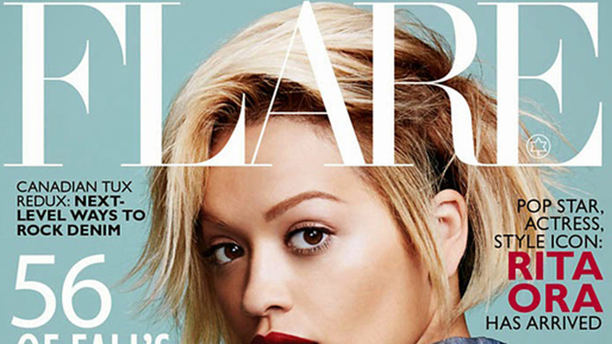 Rita Ora på omslaget av Flaire. 