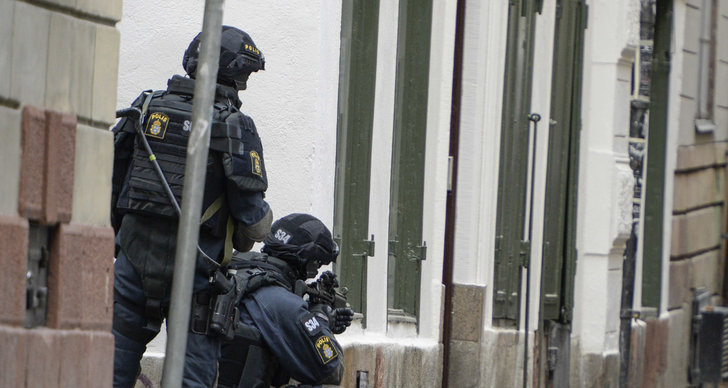 Polisen, bombhot, Bombman, Gamla stan, Stockholm, Bild