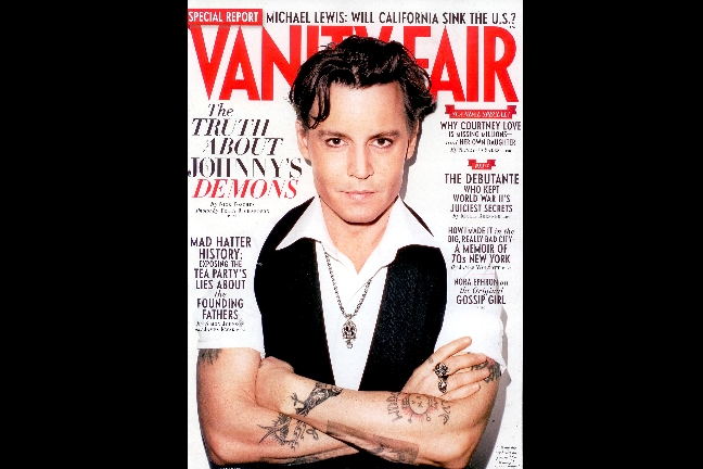 Johnny Depp på omslaget av det prestigefyllda magasinet Vanity Fair.
