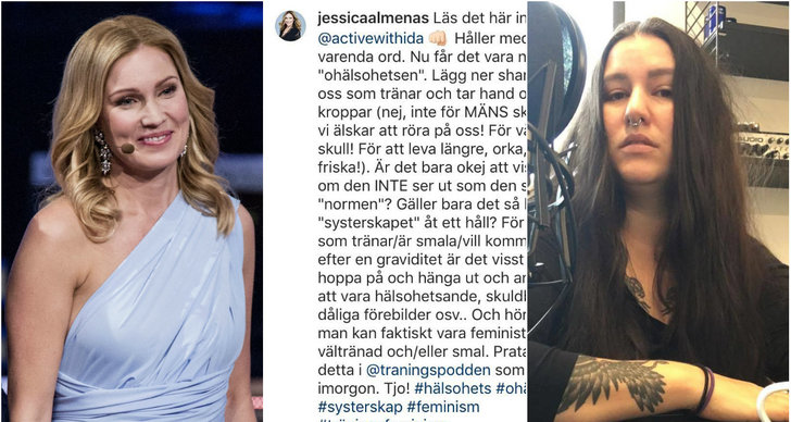 Jessica Almenäs, kroppshets, Lady Dahmer, kroppspositivism, Debatt
