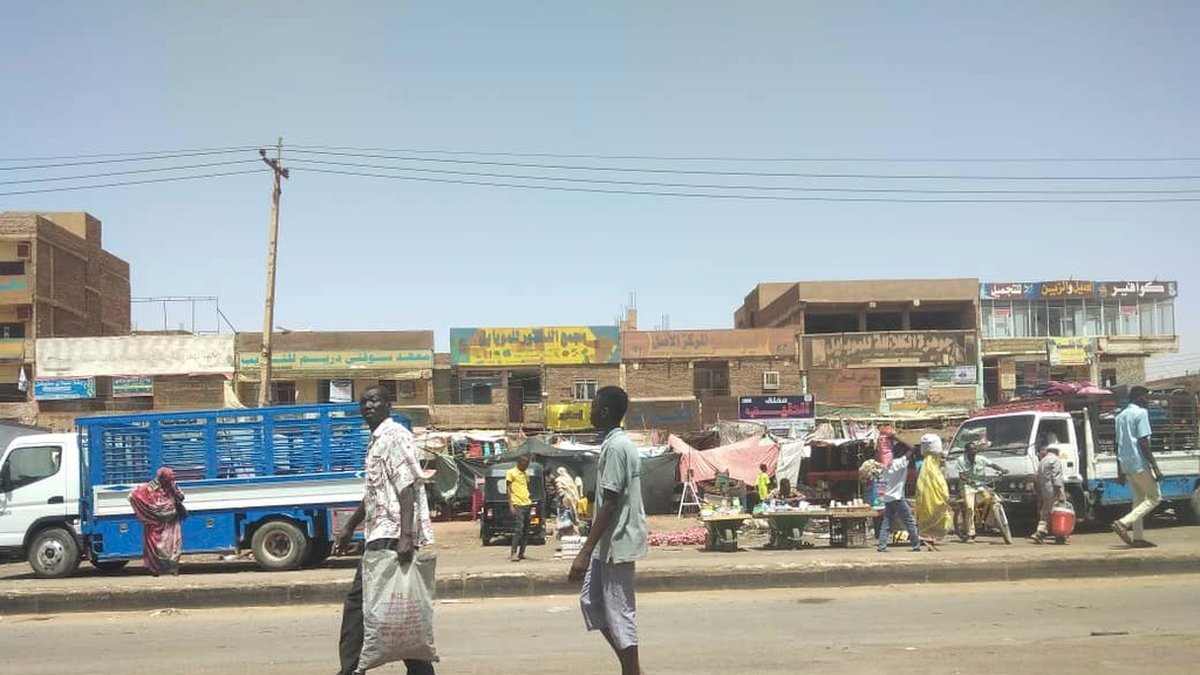 En marknad i Sudans huvudstad Khartum förra veckan.