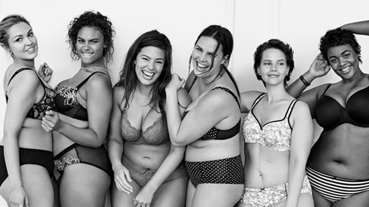 Modellerna Ashley Graham, Marquita Pring, Candice Huffine, Victoria Lee, Justine Legault och Elly Mayda i den nya kampanjen för Lane Bryant. 