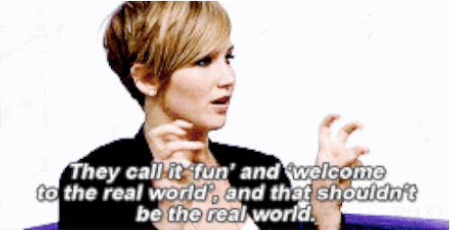Jennifer Lawrence, för att hon sa följande. Jennifer Lawrence, för att hon sa följande.