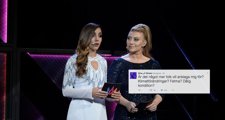 Gina Dirawi, Melodifestivalen 2016, SVT, Kritik, Skämt, Regina Lund