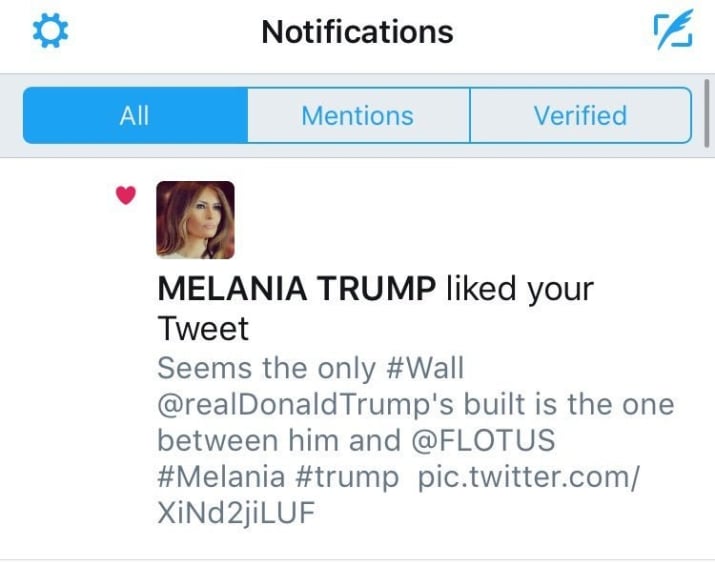 Twitter, Melania Trump, Donald Trump